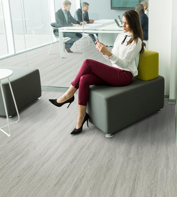 Businesswoman with the phone in the office